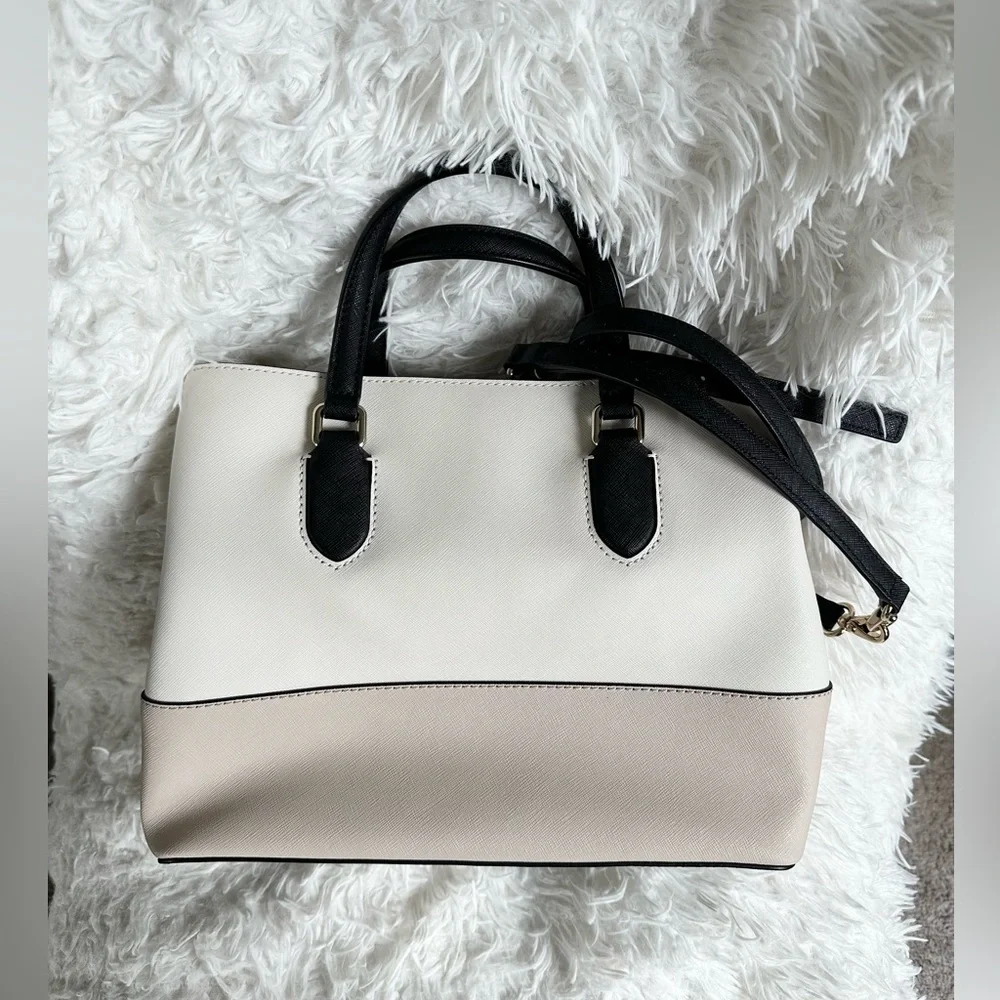 kate spade Cream and Black Two-Tone Satchel - Picture 2 of 6